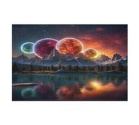 Fantasy Paysage Puzzle en Bois Enfant 1000 Pièces - Jeu EduChatif Motricité Fine Et Concentration - Puzzles pour Adultes （75×50cm）