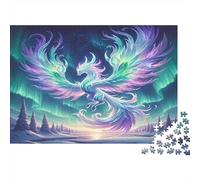 Fantasy Phoenix Aurora Colourful Phoenix Fantasy 1000 Pcs Adult Jigsaws Classic Educational Games Brain Development 70x50cm/1000pcs
