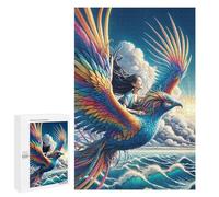 Fantasy Phoenix Flight Over Ocean : Projet Puzzle du W nd, 1000 PCS Puzzle De Table pour Adultes, pour Un Loisir Créatif en Intérieur