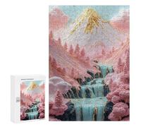 Fantasy Pink Mountain Landscape Puzzle 1000 Pièces Educa Jouet en Bois Cadeau Unique Décoration Intérieure Jeu Éducatif Challenge Toy Adultes Et Enfants À Partir De 14 Ans 300 PCS
