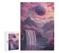 Fantasy Pink Planet Landscape Puzzle 1000 Pièces Educa Jouet en Bois Cadeau Unique Décoration Intérieure Jeu Éducatif Challenge Toy Adultes Et Enfants À Partir De 14 Ans 300 PCS
