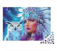 Fantasy Queen Owl Colourful Mystic Owl Queen 1000 Pcs Jigsaws for Adults The Impossible Challenge Brain Development 70x50cm/1000pcs