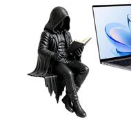 Fantasy Robed Resin Statue Gothic Bookshelf Decor Tabletop Display Figure