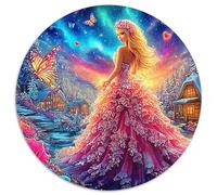 Fantasy Rose Queen 1000 Pièces Puzzle Circulaire Puzzle Adulte pour Enfants Jeu Cadeau Unique Difficile Impossiblepour Adultes De l'art De La Décoration Moderne 1000pcs (67.5x67.5cm)