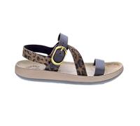 Fantasy Sandals COLETTE - Flex Sole Technology - Discover the BUBBLE EFFECT - Sandales en cuir légères et douces - Confort assuré, Léopard, 38 EU