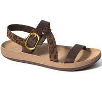 Fantasy Sandals COLETTE - Technologie de Semelle Flexible - Découvrez l'EFFET BULLE - Sandales en Cuir Légères et Douces - Confort Assuré, Léopard, 37 EU