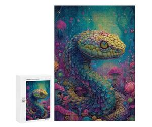 Fantasy Snake in Mushroom Forest-1 Puzzle 1000 Pièces Educa Jouet en Bois Cadeau Unique Décoration Intérieure Jeu Éducatif Challenge Toy Adultes Et Enfants À Partir De 14 Ans 300 PCS