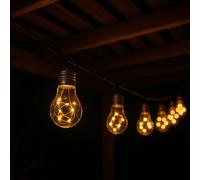 Lumisky Guirlande lumineuse solaire Fantasy Star Solar 3.75 m 10 ampoules cuivre LED blanc chaud