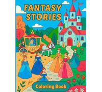 FANTASY STORIES: Coloring Book / Illustrations, Enchanting Scenes of Castles, Princesses, Dragons, and More!