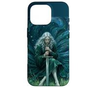 Fantasy Sword Maiden Graphic Art Gothique éthéré Coque pour iPhone 16 Pro