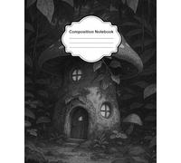 Fantasy Toadstool Composition Notebook: Fantasy Mushroom House Book, 110 7.5x9.25 Wide Ruled Pages