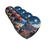 Fantasy Town Lot de 4 désodorisants amusants à suspendre pour voiture en forme de cœur