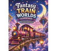 Fantasy Train Worlds Coloring Book