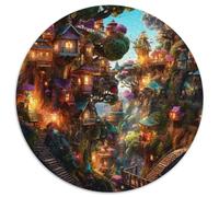 Fantasy Tree Maisons Puzzle De 1000 Pièces pour Paysage Décoration Murale Classiques Activité Différente 1000pcs (67.5x67.5cm)