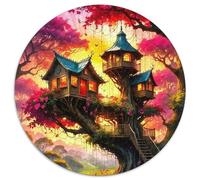 Fantasy Treehouse 1000 Pièces Puzzle pour Adultes Jeu Stimulant Puzzle Anti-Stress Entraîner La Mémoire du Cerveau pour Adultes Et Enfants De 14 Ans Et Plus 1000pcs (67.5x67.5cm)