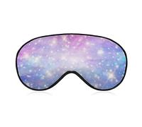 Fantasy Unicorn Galaxy Masque de sommeil Rose et bleu avec les yeux bandés pour dormir Couverture de masque pour les yeux occultant élastique pour une nuit complète de sommeil, de voyage et de siest