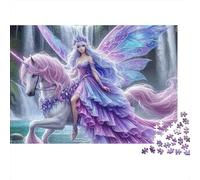 Fantasy Unicorn Rider 1000 pièces Fée sur Licorne Puzzle Adulte Carton épais Anti-Stress Difficile Idée Cadeau