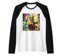 Fantasy Wild Panda Ride Manche Raglan