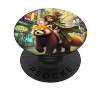 Fantasy Wild Panda Ride PopSockets PopGrip Adhésif
