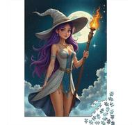 Fantasy Witch Art Print-3, Puzzle Classique 1000 Pièces, 52x38cm/1000pcs | Pour les après-midis calmes : ce puzzle pour adultes avec 1000 pièces offre une pause loin des écrans.