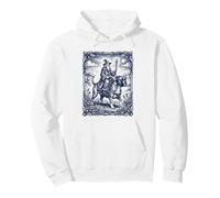 Fantasy Wizard Riding Dog Boxer Vintage Gravure Art Sweat à Capuche