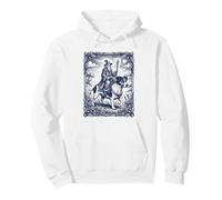 Fantasy Wizard Riding Dog Jack Russel Vintage Gravure Art Sweat à Capuche