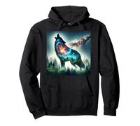 Fantasy Wolf Forest Space Sweat à Capuche