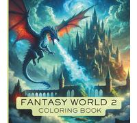 Fantasy World 2 Coloring Book: Activity Book For Tweens, Teens, and Adults With Amazing Fantasy & Medieval Scenes of Dragons, Knights, Elves, and Awesome Creatures