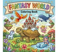 FANTASY WORLD: Coloring book for Adults and Teens Featuring Super Cute Fantasy Characters from Easy and Simple Designs To More Complex Designs For ... Skills: Color your own magical adventure.