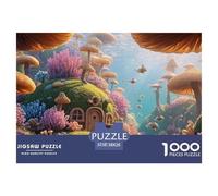 Fantasy World of Mushrooms 1000 Pcs Carton Extra-épais Lot de Puzzles Underwater Dwelling Stimulant Et Éducatif Jeu Créatif Puzzles As Birthday Gifts 38x26cm/1000pcs