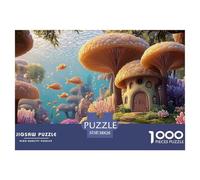 Fantasy World of Mushrooms 1000 Pièces Carton Extra-épais Coffret De Puzzles Underwater Dwelling Stimulant Et Éducatif Jeu Créatif Puzzles As Birthday Gifts 38x26cm/1000pcs