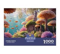 Fantasy World of Mushrooms 1000 Pièces Carton Extra-épais Lot de Puzzles Underwater Dwelling Stimulant Et Éducatif Jeu Créatif Puzzles pour Adultes Et Enfants 70x50cm/1000pcs