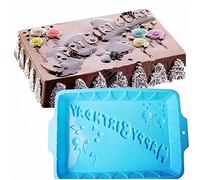 FantasyDay® 1 Cavités Ustensiles à pâtisserie Antiadhésif Moule en silicone Pour Muffins, gâteau au chocolat, moule à savons, Cupcake Et Gelée - Ustensile de cuisine en silicone - Bon anniversaire