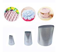 Fantasyday 3 pièces en acier inoxydable passepoil Conseils douilles pour décoration de gteaux Fournitures Cookies Cupcake Décoration de glaçage Fournitures Kits de décoration de glaçage glaçage Conseils Set de ptisserie outils #1