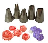 Fantasyday 5 pièces en acier inoxydable passepoil Conseils douilles pour décoration de gâteaux Fournitures Cookies Cupcake Décoration de glaçage Fournitures Kits de décoration de glaçage glaçage Conseils Set de pâtisserie outils #1