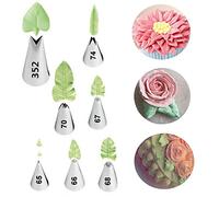 Fantasyday 5 pièces en acier inoxydable passepoil Conseils douilles pour décoration de gteaux Fournitures Cookies Cupcake Décoration de glaçage Fournitures Kits de décoration de glaçage glaçage Conseils Set de ptisserie outils N°4