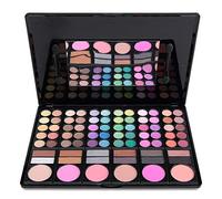 FantasyDay 78 Couleurs Palette de Maquillage Kit Coffret Maquillage Femme avec 60 Couleurs Shimmer Matte Ultra Pigmenté Ombre paupières Cosmétique Set, 12 Rouge à Lèvres, 3 Correcteurs, 3 Fard à Joues