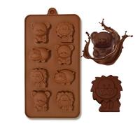 FantasyDay® 8 Cavités Ustensiles à pâtisserie Antiadhésif Moule en Silicone pour Muffins, gâteau au Chocolat, Moule à savons, Cupcake Et Gelée - Ustensile de Cuisine en Silicone - Animaux Mignons