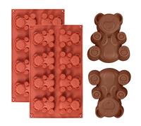 FantasyDay® 8 Cavités Ustensiles à pâtisserie Antiadhésif Moule en Silicone pour Muffins, gâteau au Chocolat, Moule à savons, Cupcake Et Gelée - Ustensile de Cuisine en Silicone - Forme de Ours