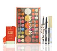 FantasyDay Coffret Maquillage Femme Kit de Maquillage Complet Mallette Maquillage Fille Xmas All in one Makeup Gift Set avec Ombres Paupière Rouge Lèvre Pinceaux Correcteur Mascara Fard à Joues Poudre