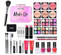 FantasyDay Coffret Maquillage Femme Kit de Maquillage Complet Mallette Maquillage Fille Xmas All in one Makeup Gift Set avec Ombres Paupière Rouge Lèvre Pinceaux Correcteur Mascara Fard à Joues Poudre