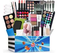FantasyDay Coffret Maquillage Femme Kit de Maquillage Complet Mallette Maquillage Fille Xmas All in one Makeup Gift Set avec Ombres Paupière Rouge Lèvre Pinceaux Correcteur Mascara Fard à Joues Poudre