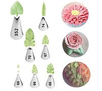 FantasyDay Douilles Pâtisserie, 7 Pièces Poche à Douille Accessoires de Décoration en Acier Inoxydable 304 - Décoration de Gâteaux pour Tarte, Biscuit, Pâtisserie, Bonbon, Gâteau, Cupcakes et Cookies