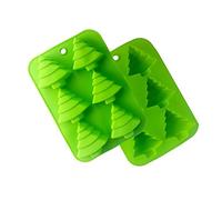 FantasyDay® Ensemble de 2 Ustensiles à pâtisserie Antiadhésif Moule en Silicone pour Muffins, gâteau au Chocolat, Moule à savons, Cupcake Et Gelée - Silicone de Qualite Superieur - Les arbres de Noël