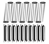 FantasyDay Lot de 20 tubes à cannolis antiadhésifs en acier inoxydable pour pâtisserie, moule à croissants et coquilles de cannolis - Ensemble de pâtisserie pour gâteau de Noël, fête d'anniversaire