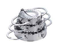 FantasyDay Lot de 3 moules à raviolis en acier inoxydable Pierogi pour pâte à tarte Empanada Moule à sertir Pelmeni Dumplings - Accessoires de cuisine pour la maison