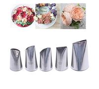 FantasyDay Lot de 5 douilles à douille en acier inoxydable Motif roses N°4