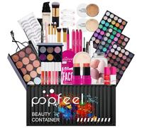 FantasyDay Xmas Coffret Maquillage Femme Kit de Maquillage Complet Mallette Maquillage Fille Adventskalender 2025 Makeup Set avec Ombres Paupière Rouge Lèvre Pinceaux Correcteur Mascara Fard à Joues