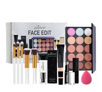FantasyDay Xmas Coffret Maquillage Femme Kit de Maquillage Complet Mallette Maquillage Fille Adventskalender 2025 Makeup Set avec Ombres Paupière Rouge Lèvre Pinceaux Correcteur Mascara Fard à Joues