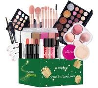 FantasyDay Xmas Coffret Maquillage Femme Kit de Maquillage Complet Mallette Maquillage Fille Adventskalender 2025 Makeup Set avec Ombres Paupière Rouge Lèvre Pinceaux Correcteur Mascara Fard à Joues